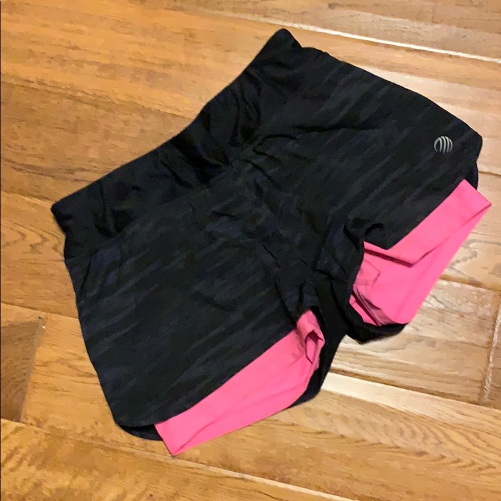 Black & pink athletic shorts